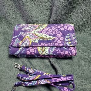Purple Vera Bradley Wallet / crossbody